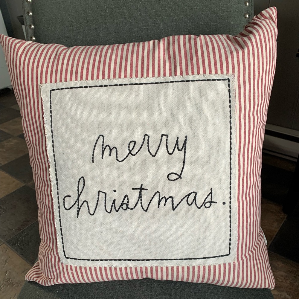 Rae Dunn Merry Christmas Pillow